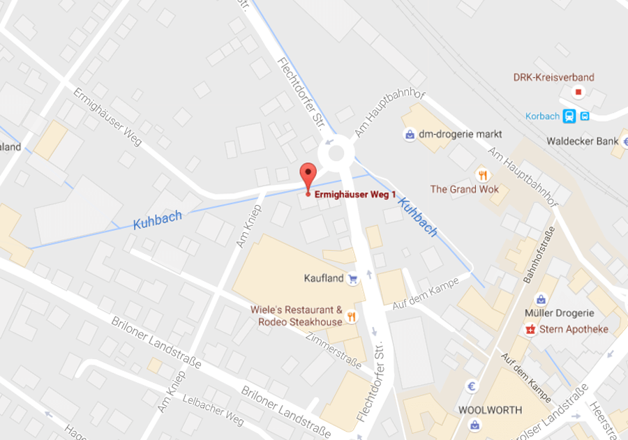Praxisfiliale Korbach - Karte