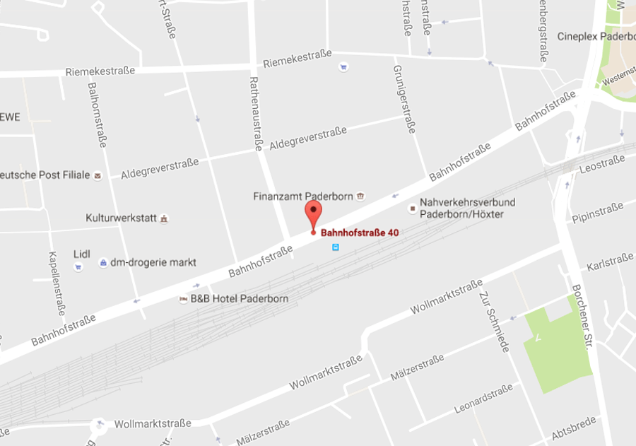 Ausgelagerte Praxisräume / Praxis C. Georgiadis Paderborn - Karte