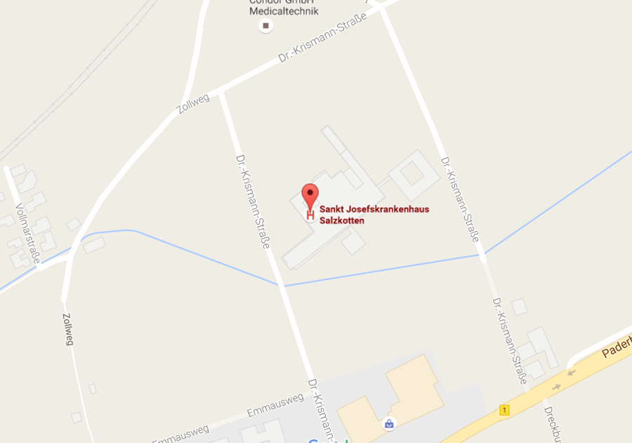 St. Josefs Krankenhaus Salzkotten - Karte